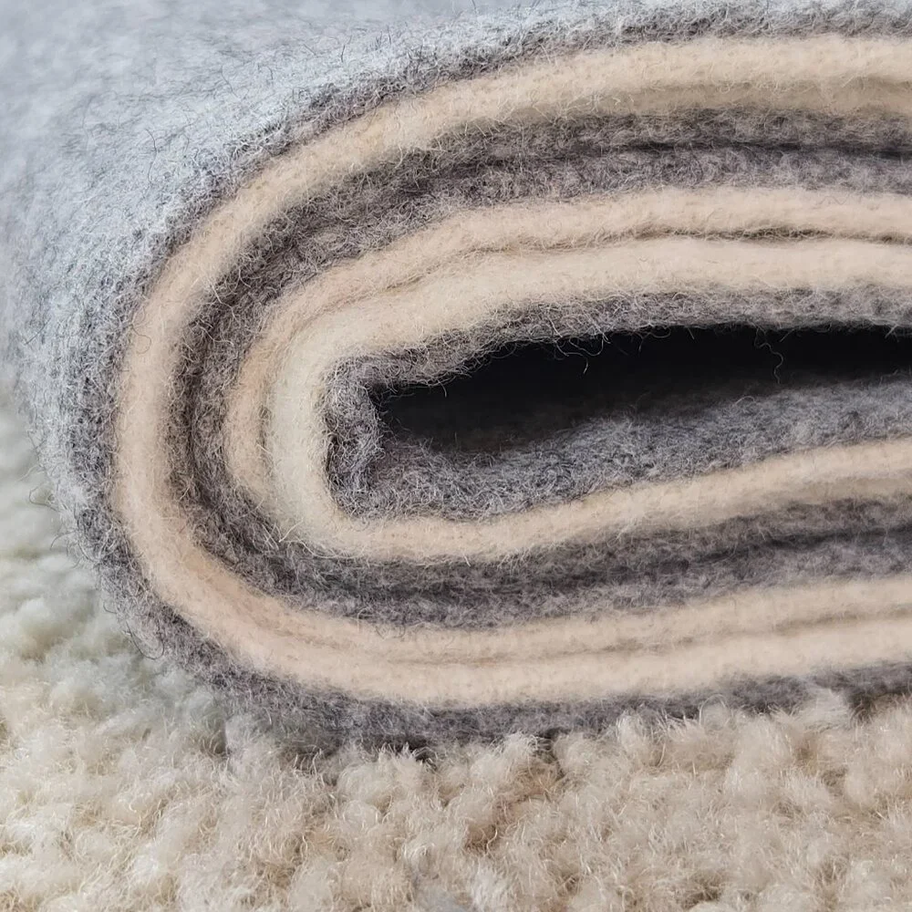 NWOT Reversible Wool Scarf Minimalist Modern Grey & Cream